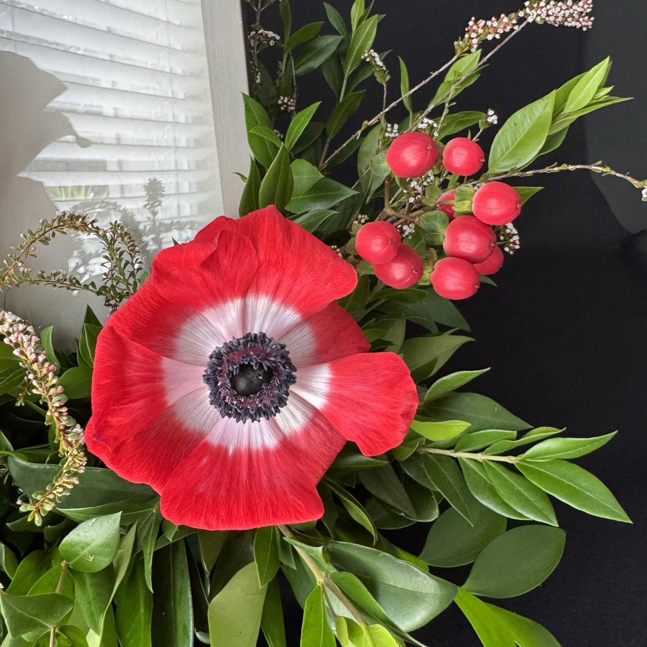 Standing Photo Tribute with Red Roses - image 3