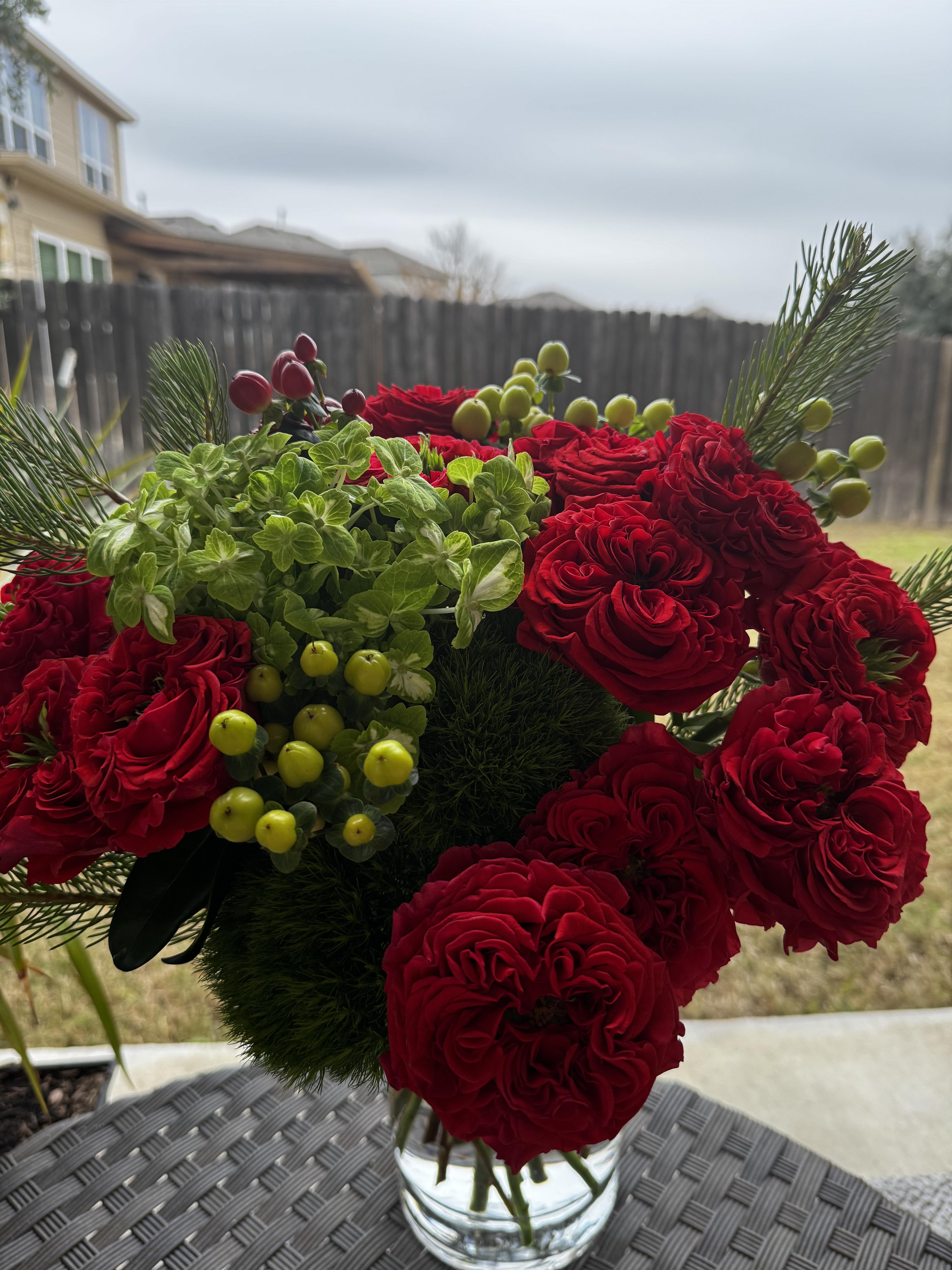 Scarlet Evergreen Bouquet - image 4