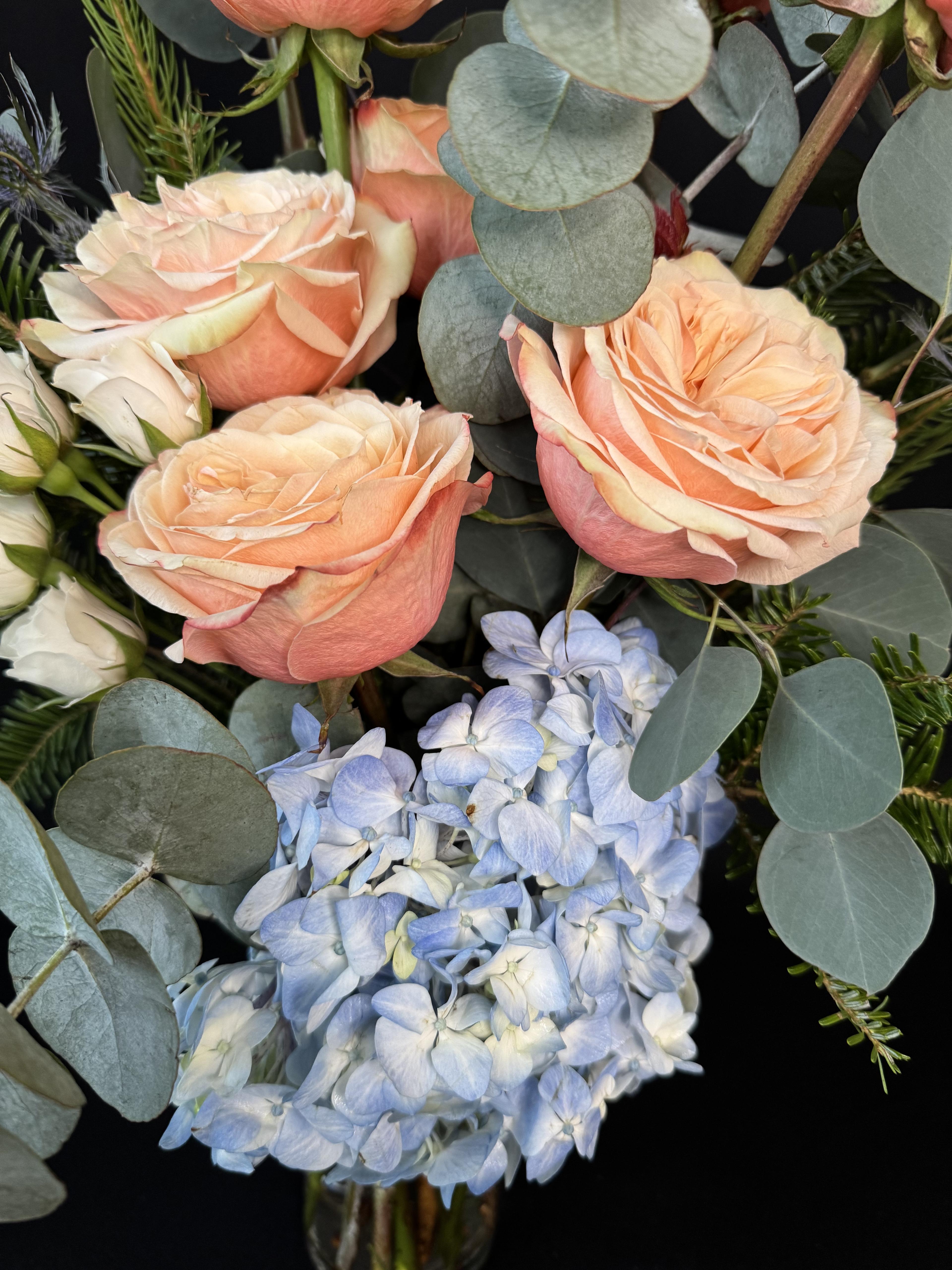 Peach and Blue Harmony